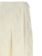 Fendi White Silk Casual Pants