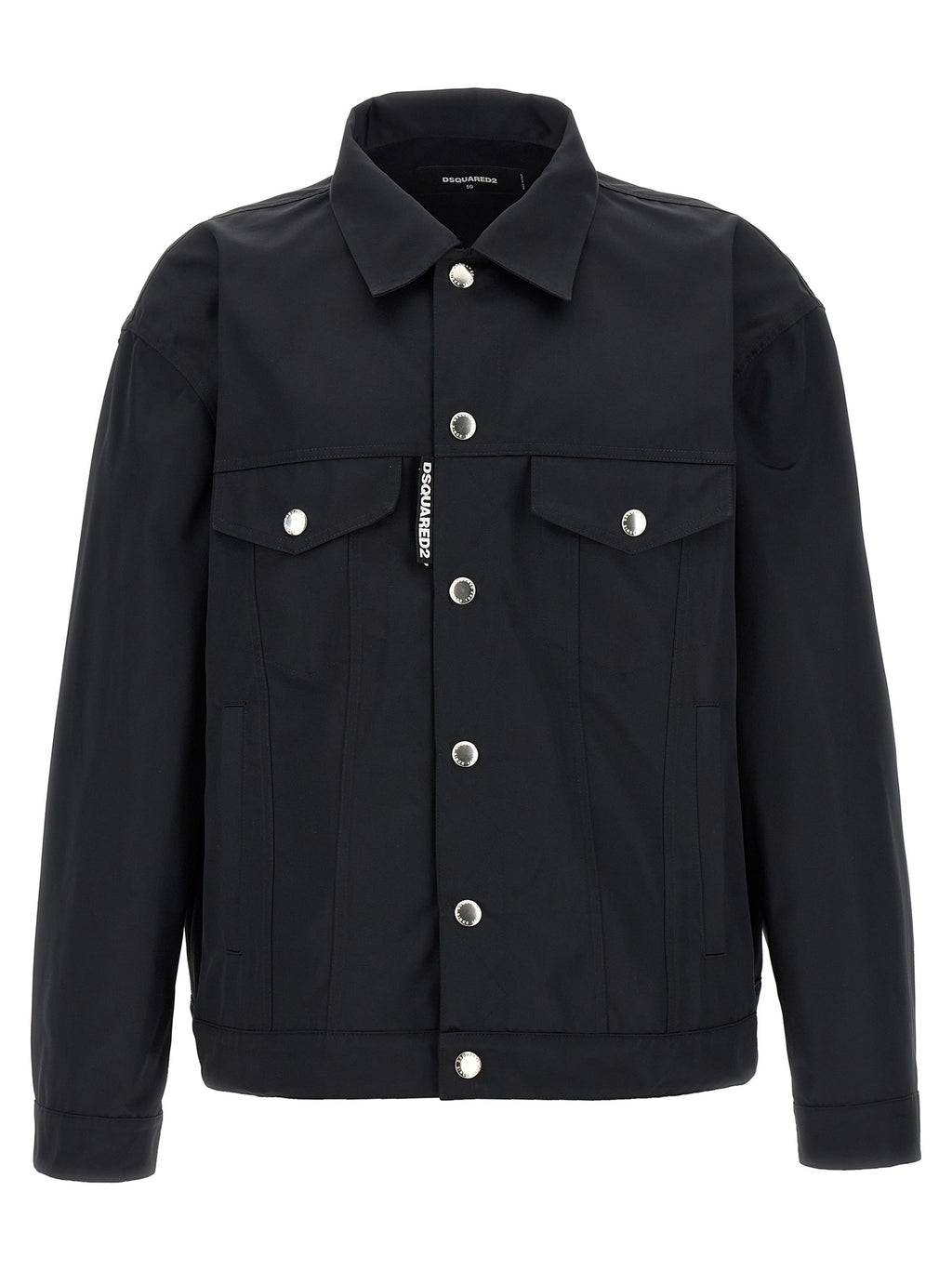Dsquared² Black Polyester Full-Length Jacket