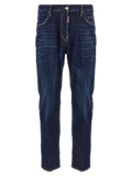 Dsquared² Blue Cotton Straight-Leg Jeans