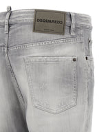 Dsquared² Gray Cotton Straight-Leg Jeans