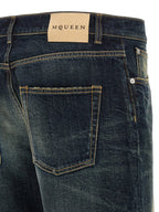 Alexander McQueen Blue Cotton Jeans Denim