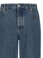 Valentino Garavani Blue Cotton Straight-Leg Jeans