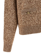 Versace Beige Virgin Wool Cardigan