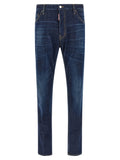 Dsquared² Blue Cotton Straight-Leg Jeans