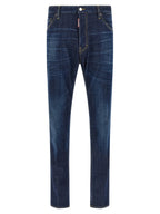 Dsquared² Blue Cotton Straight-Leg Jeans
