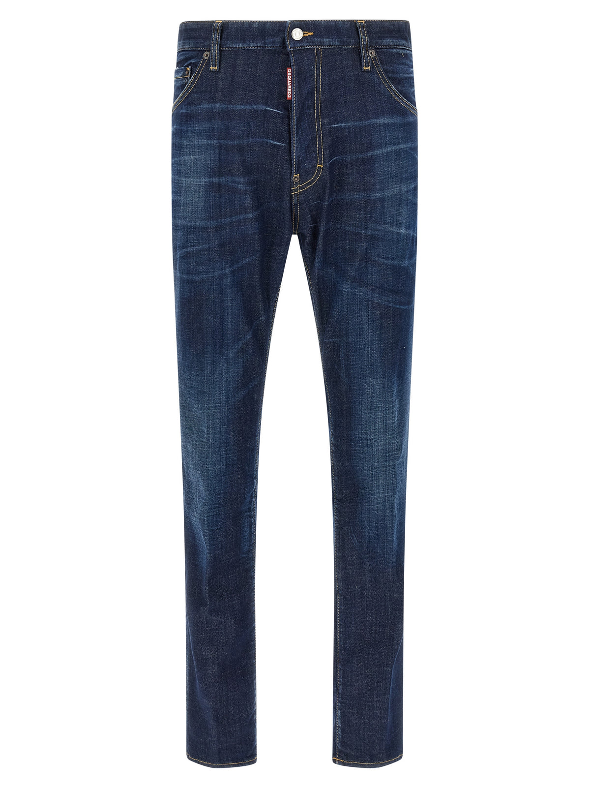 Dsquared² Blue Cotton Straight-Leg Jeans