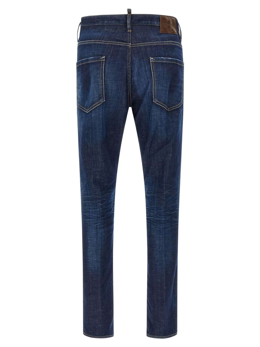 Dsquared² Blue Cotton Straight-Leg Jeans