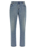 Balmain Blue Cotton Jeans Denim