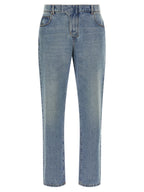 Balmain Blue Cotton Jeans Denim