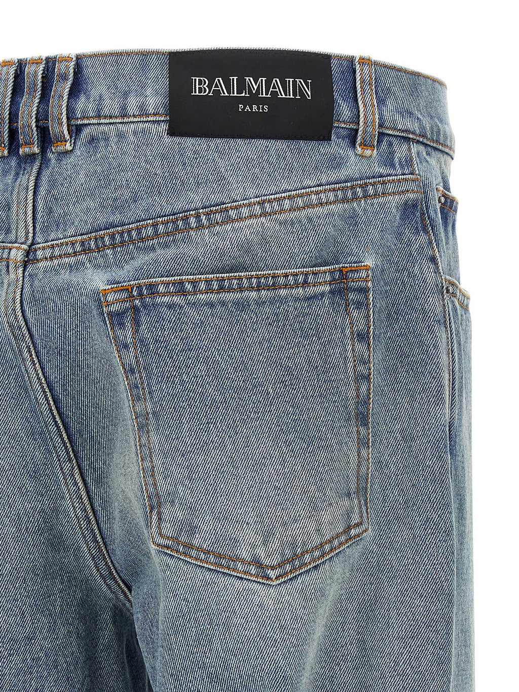 Balmain Blue Cotton Jeans Denim