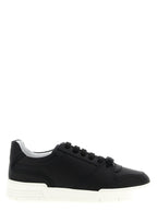 Moschino Black Leather Low Top Sneakers