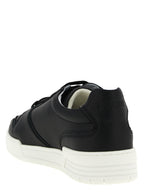 Moschino Black Leather Low Top Sneakers