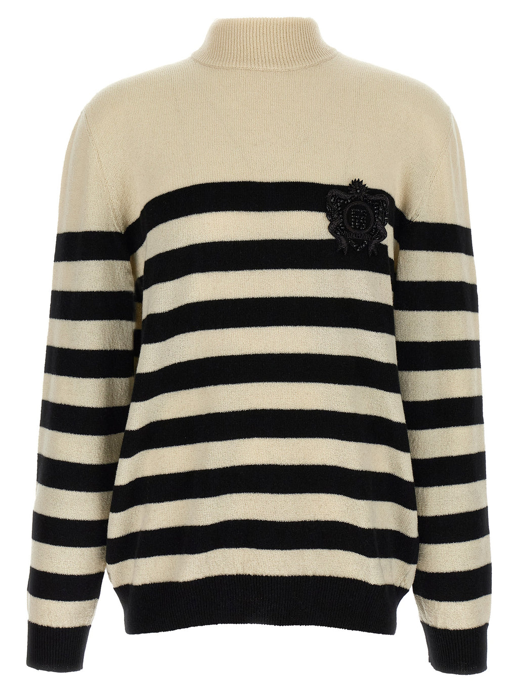 Balmain Bicolor Wool Cardigan