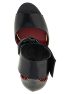 Valentino Garavani Black Calfskin Stiletto Heel Sandals