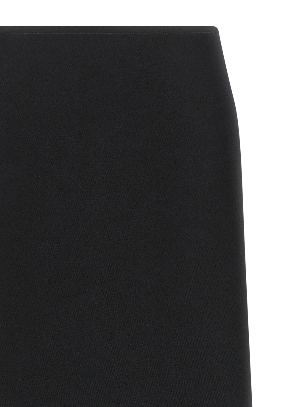 Fendi Black Virgin Wool Midi Skirt
