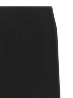 Fendi Black Virgin Wool Midi Skirt