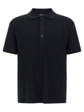 Balmain Blue Wool Polo Shirt