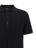 Balmain Blue Wool Polo Shirt