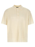 Balmain White Wool Polo Shirt