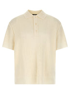 Balmain White Wool Polo Shirt
