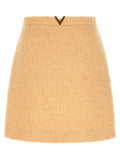 Valentino Garavani Beige Virgin Wool Long Skirt