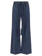 Valentino Garavani Blue Cotton Flared Jeans
