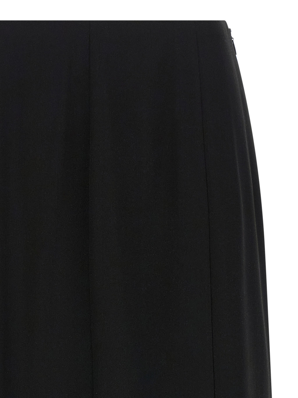 Valentino Garavani Black Silk Midi Skirt