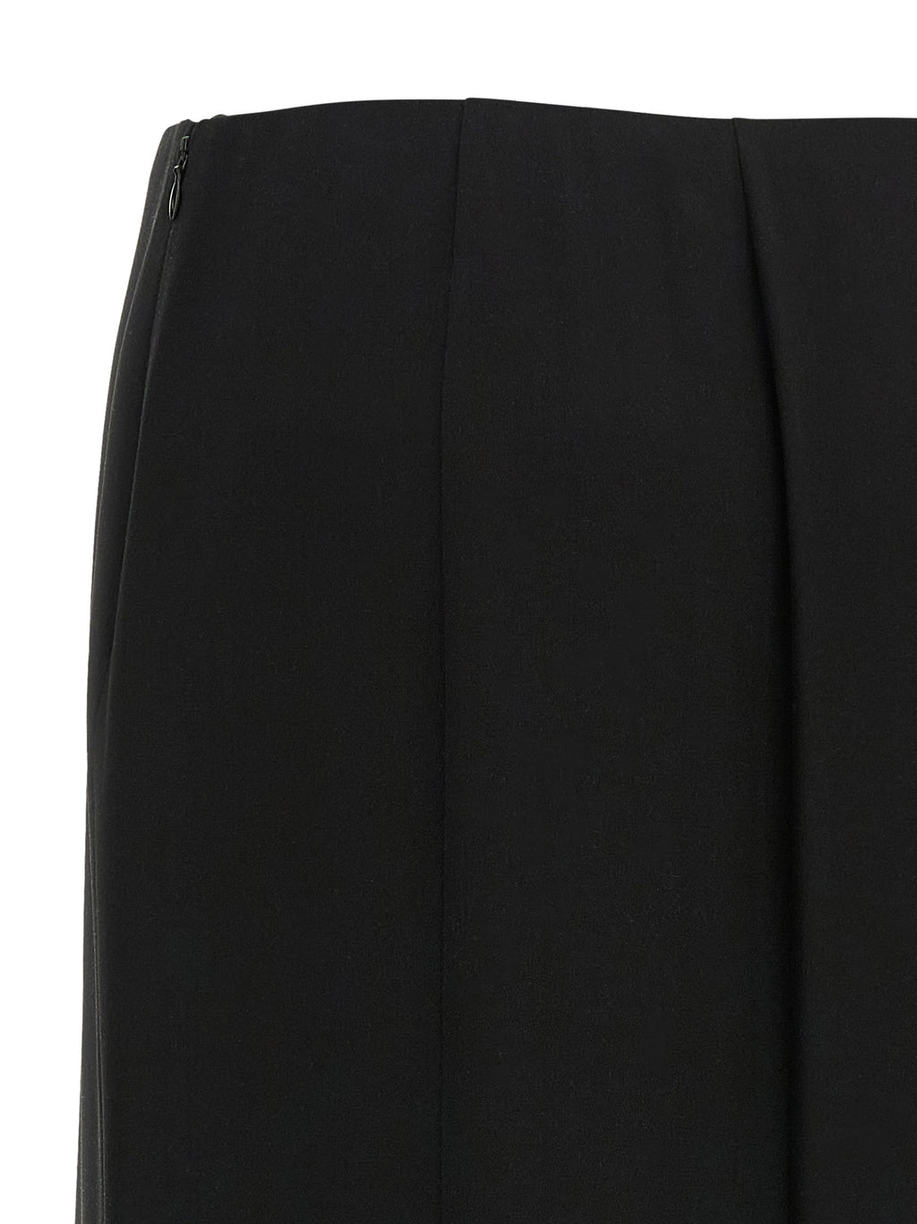 Valentino Garavani Black Silk Midi Skirt