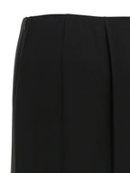 Valentino Garavani Black Silk Midi Skirt