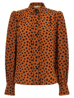 Valentino Garavani Orange Silk Blouse