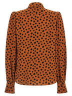 Valentino Garavani Orange Silk Blouse