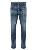 Dsquared² Blue Cotton Slim Fit Jeans