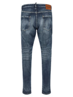 Dsquared² Blue Cotton Slim Fit Jeans