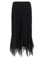 Valentino Garavani Black Cotton Midi Skirt