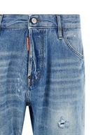 Dsquared² Blue Cotton Straight-Leg Jeans