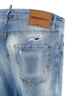Dsquared² Blue Cotton Straight-Leg Jeans