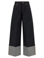 Givenchy Blue Cotton Flared Jeans
