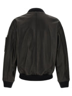 Dsquared² Black Leather Leather Jacket
