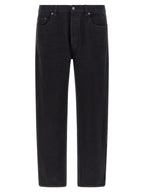Saint Laurent Black Cotton Straight-Leg Jeans