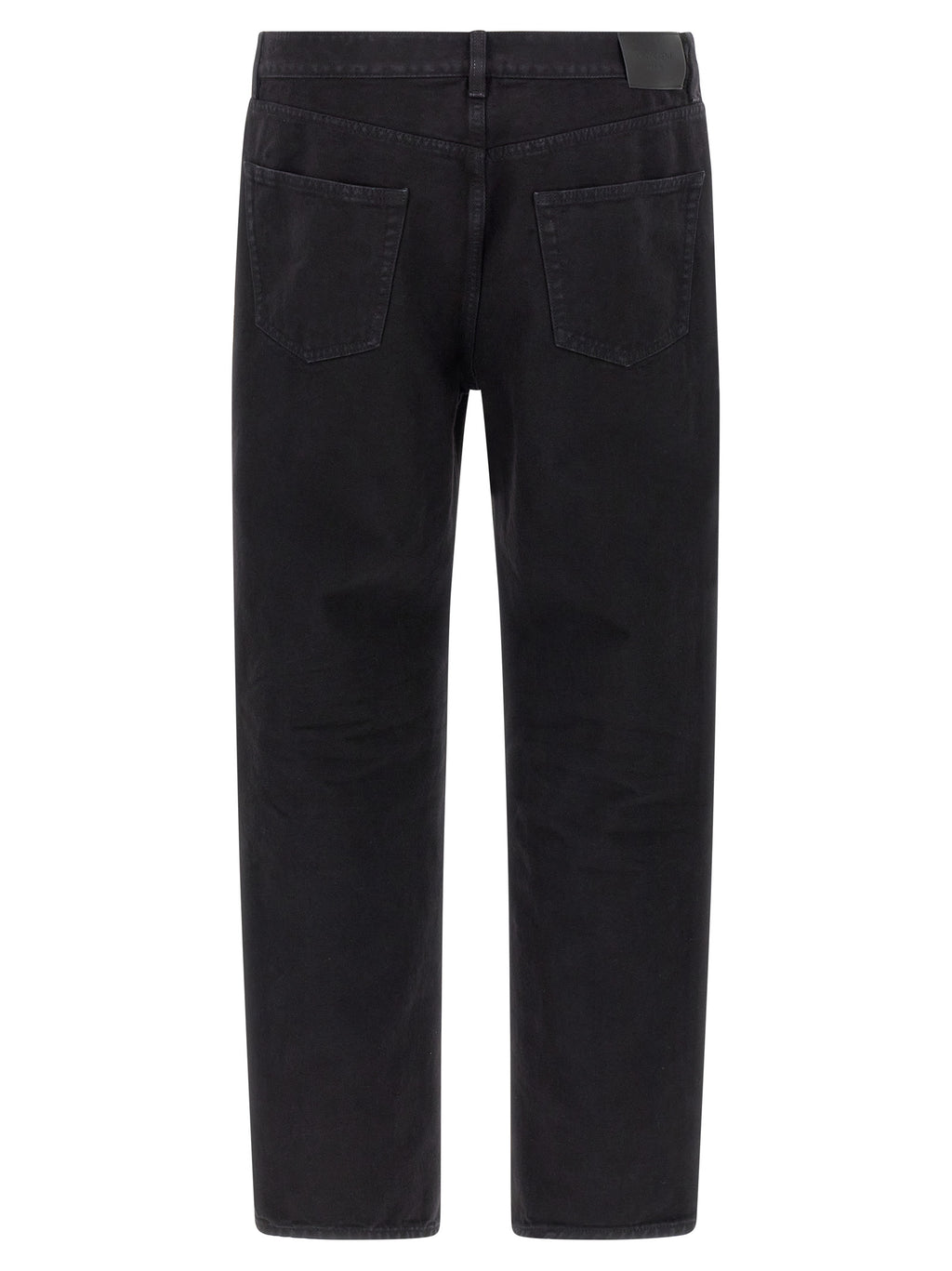 Saint Laurent Black Cotton Straight-Leg Jeans