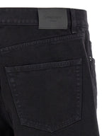 Saint Laurent Black Cotton Straight-Leg Jeans
