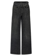 Balenciaga Black Cotton Flared Jeans