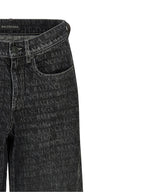 Balenciaga Black Cotton Flared Jeans