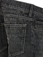 Balenciaga Black Cotton Flared Jeans
