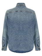 Versace Blue Cotton Blouse