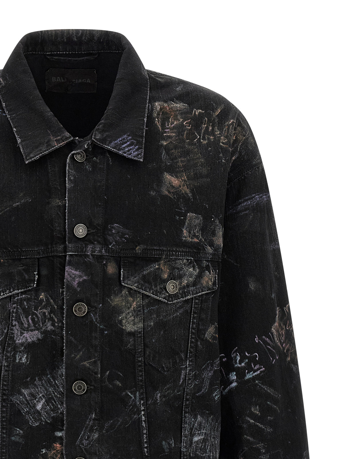 Balenciaga Black Cotton Denim Jacket