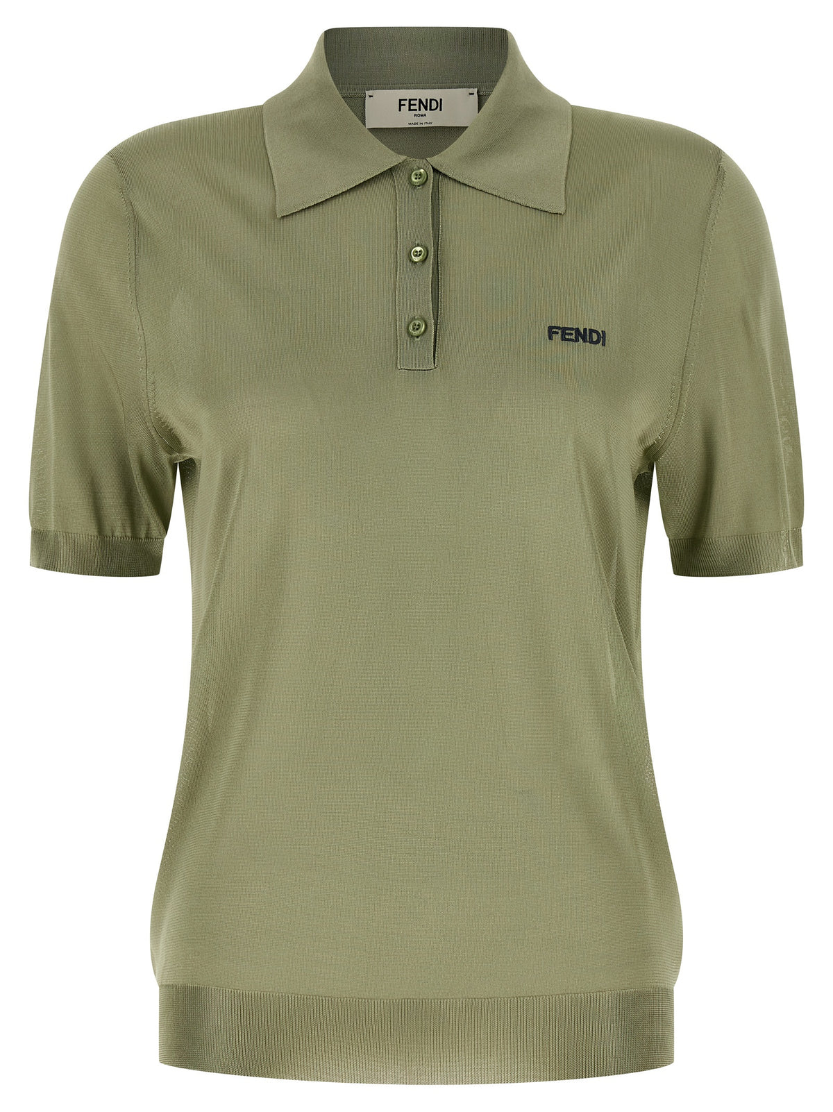 Fendi Bicolor Viscose Polo Shirt