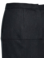 Fendi Gray Virgin Wool Midi Skirt