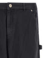 Moncler Blue Cotton Cargo Pants