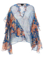Etro Blue Silk Blouse
